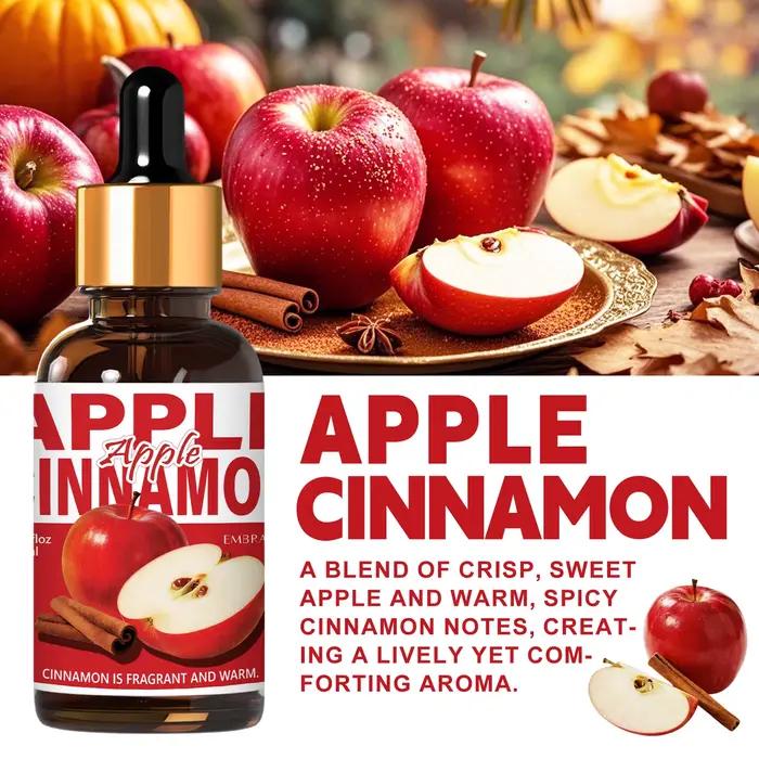 Huile essentielle de pomme et cannelle 30ml pour désodorisant, aromathérapie, bricolage et cadeau naturel pour maison et bureau