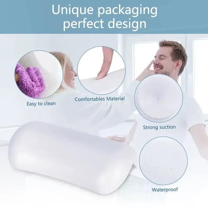 Oreiller de bain SPA antidérapant doux et imperméable avec ventouses pour baignoires confortables et sécurisées occasions détente et cadeaux